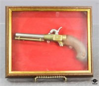 Vintage Percussion Revolver in Display Case