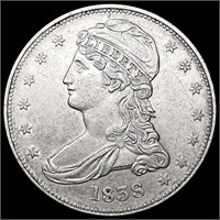 1838 Capped Bust Half Dollar CHOICE AU