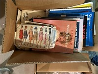 THREE BOXES SEWING BOOKS & PATTERS
