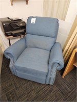 Blue Cloth Recliner