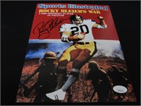 ROCKY BLEIER SIGNED 8X10 PHOTO STEELERS JSA