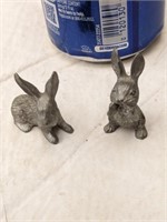 2 Spoontiques Pewter Bunnies