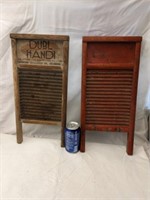 2 Vintage Washboards 18" tall