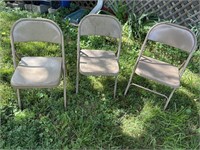 3 folding chairs