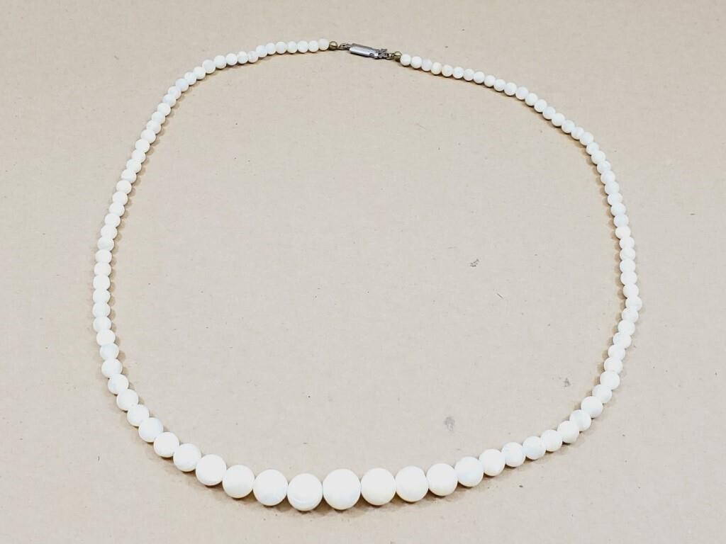Carved Sea Shell Beads Earrings 22"
