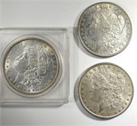 1879, 1880-S, & 1881 MORGAN SILVER DOLLARS, F/VF