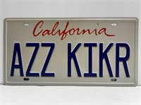 Novelty "Azz Kikr" License Plate!