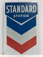 Reproduction Standard Station Metal Sign 8"x12"