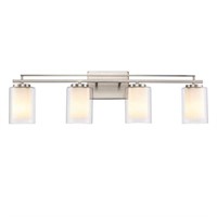 Lisbon 32 in. 4-Light Brushed Nickel Bathroom Vani