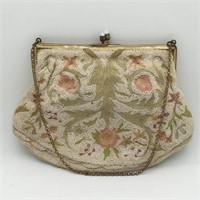 France Beaded Purse With Mother Of Pearl Clasp