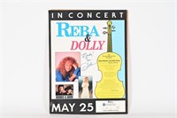 Vintage Reba McEntire Signed Concert Poster