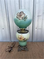 Vtg Gone with the Wind Victorian Style Glass Lamp