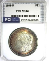 1881-S Morgan PCI MS65 Nice Toning