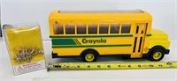 Vintage Crayola Crayon Holder Bus & Made in USA