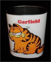 1978 Garfield metal trash can.