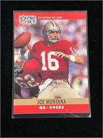 1990 PROSET HOF Joe Montana Card