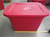 Red Storage Tote, Sterilite 18 Gallon