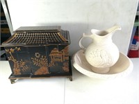 Japanese Box & Terracotta Pitcher Wash Bowl