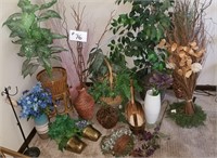 Group of Artificial Flowers & Plants