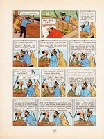 Tintin. Lot de 4 tirages chromatiques