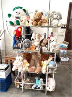 Metal Bakers Stand - Full of Stuffed Animals