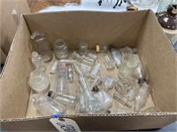 Box of Old Glass Bottles