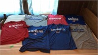 Assorted large Kansas jayhawk adidas T-shirts