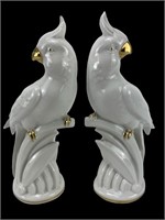 Porcelain Cockatoos made in Germany