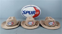 Plastic Spur Advertising Sign & Hats