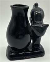 Miniature Bud Vase Black Cat