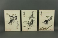 Qi Baishi 1864-1957 5 Pc Watercolour on Paper