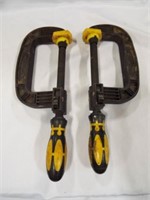 (2) 4" plastic C clamps UNBRANDED