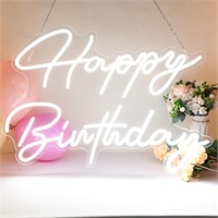 Tujoe 30'x21' Happy Birthday Neon Sign