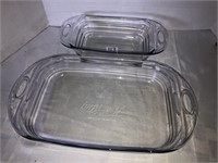 Fire King 9x13 pan and loaf pan 5x9