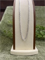 Sterling Silver Mirror Rope Link Chain Necklace