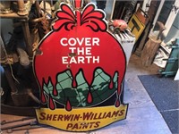 Vintage Sherwin Williams Paints Porcelain Sign