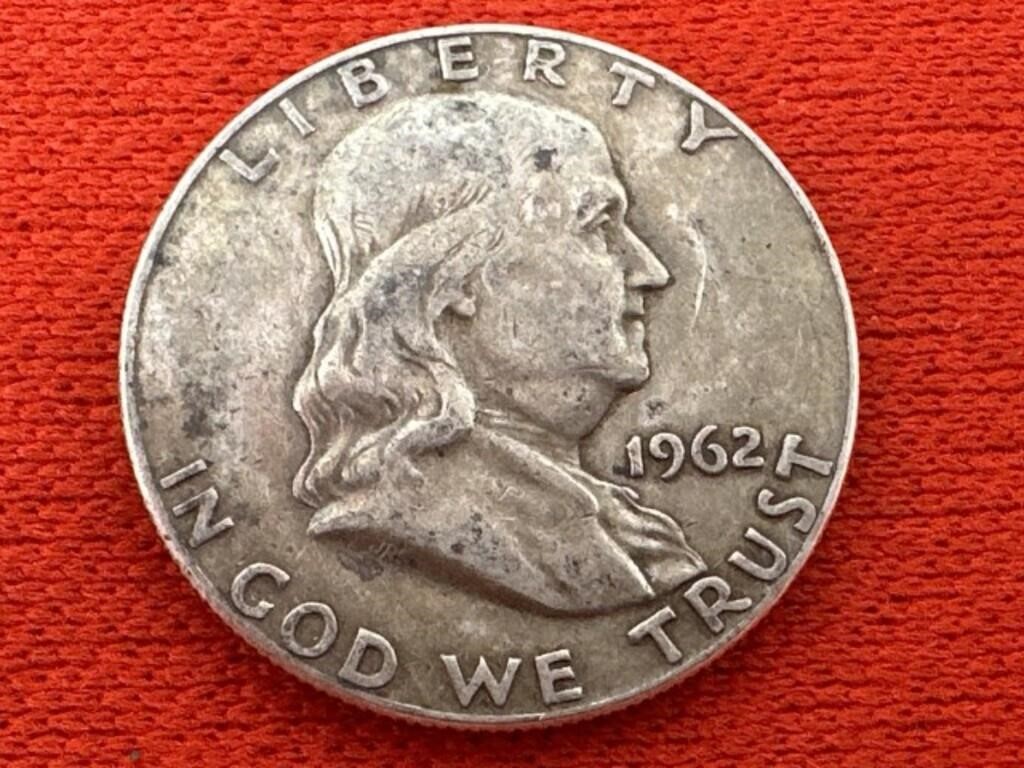 1962-D Franklin Silver Half Dollar