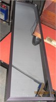 50" x 13" Mirror with Black Plastic Frame