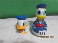 2 Vintage Donald Duck Figures 4" and 2.5"