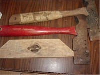 2 Old Shingling Hammers, Level