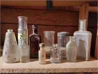 Mixed lot of bottles, Jars, medicine bottles