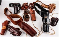 Firearm Lot of Assorted Leather Holsters and Belts