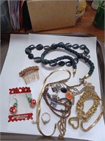 Costume Jewelry Lot to Include Necklaces, Pins,