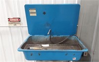 BLUE PARTS WASHER- MADE IN USA- ON BARREL WITH