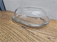 Glass BUTTER DISH@5inWx7.5inLx2.5inH