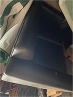 Black sofa 2 seater loveseat vinyl matches chair