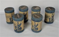 6 Antique Columbia Record Cylinders