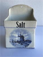 Vintage Windmill Hanging Salt Box
