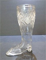 Lum Andenkin Weiswasser Cut Glass Boot, 1906