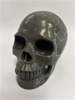 Iron Pyrite Skull. Fools Gold  *heavy Hand Carved